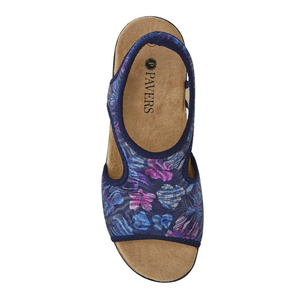 Stretchy Wide-Fit Sandals - POLY41000 / 327 211 - Navy - Image 4