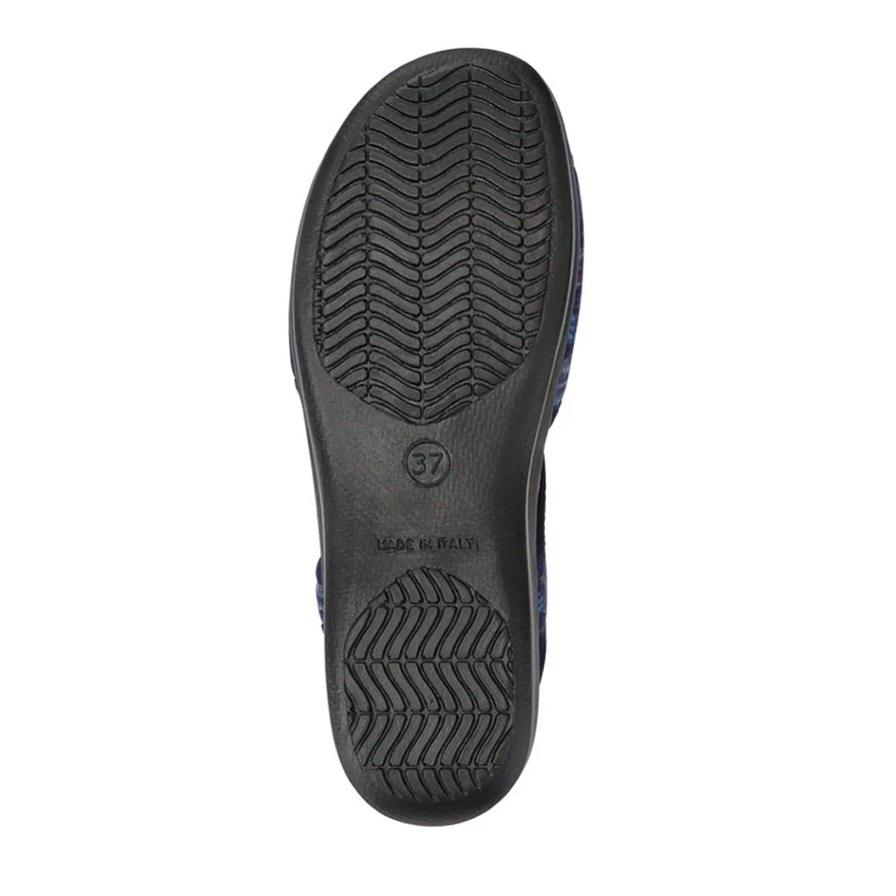 Stretchy Wide-Fit Sandals - POLY41000 / 327 211 - Navy - Image 6