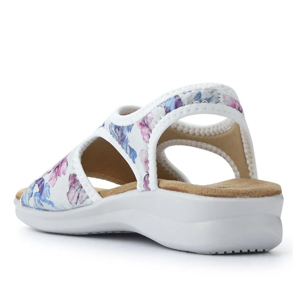 Stretchy Wide-Fit Sandals - POLY41000 / 327 211 - White - Image 3