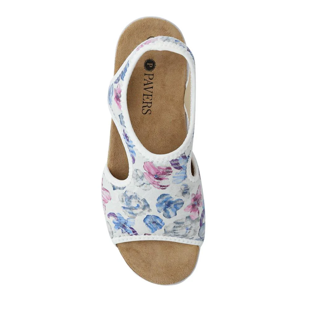 Stretchy Wide-Fit Sandals - POLY41000 / 327 211 - White - Image 4