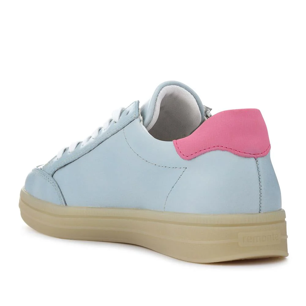 Striped Leather Trainers - DRS41506 / 326 860 - Blue - Image 3