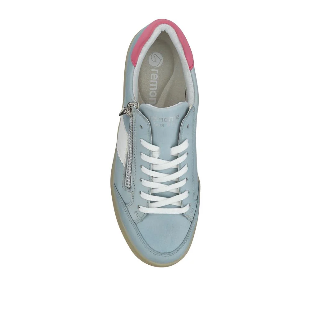 Striped Leather Trainers - DRS41506 / 326 860 - Blue - Image 4
