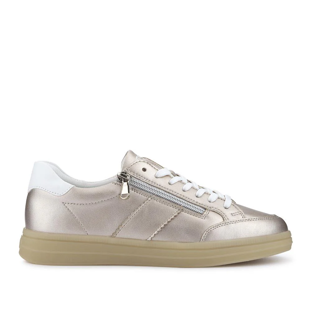 Striped Leather Trainers - DRS41506 / 326 860 - Metallic - Image 2
