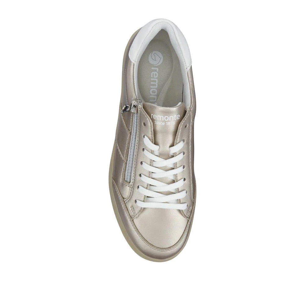 Striped Leather Trainers - DRS41506 / 326 860 - Metallic - Image 4