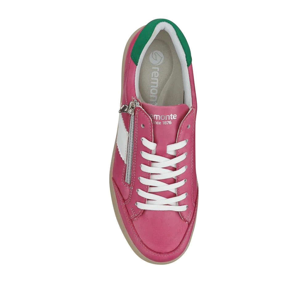 Striped Leather Trainers - DRS41506 / 326 860 - Pink - Image 4