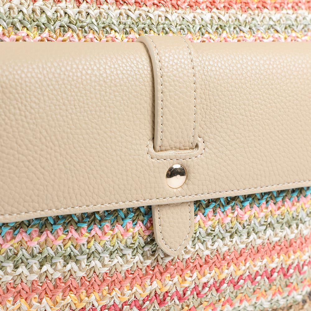 Stripey Cross-Body Bag - RIM41006 / 327 379 - Beige Multi - Image 7