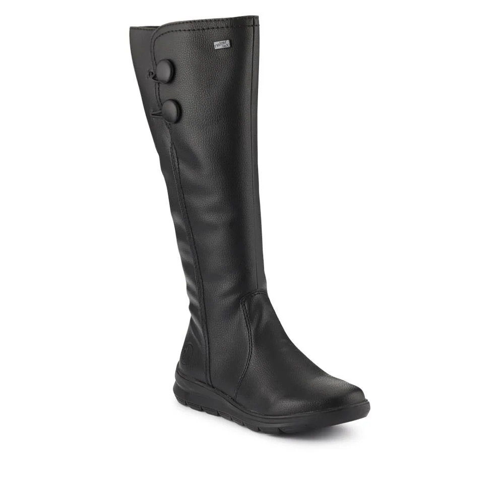 Stylish Heeled Long Boots - RKR40534 / 326 102 - Black