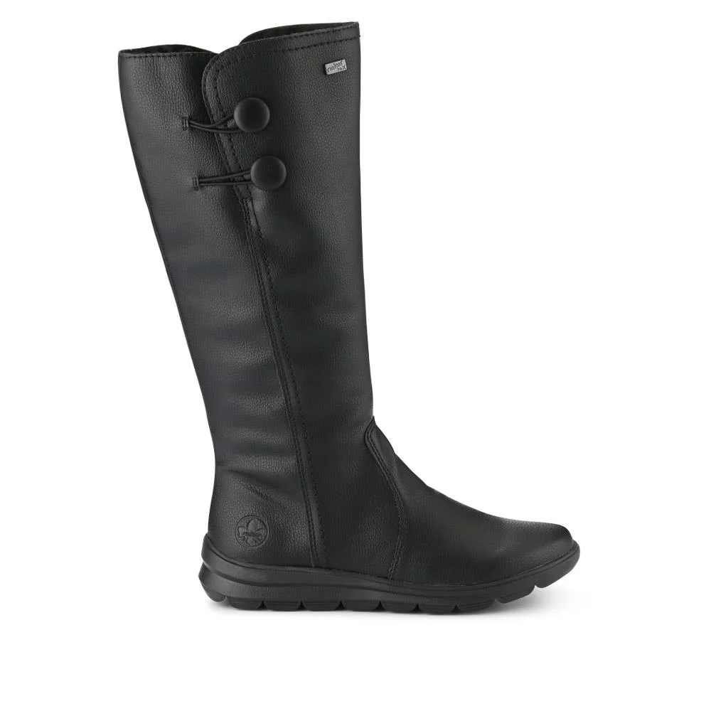 Stylish Heeled Long Boots - RKR40534 / 326 102 - Black - Image 2