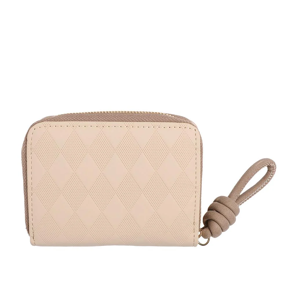 Stylish Zipped Bi Fold Purse - PRETT43005 / 329 388 - Beige Multi - Image 3