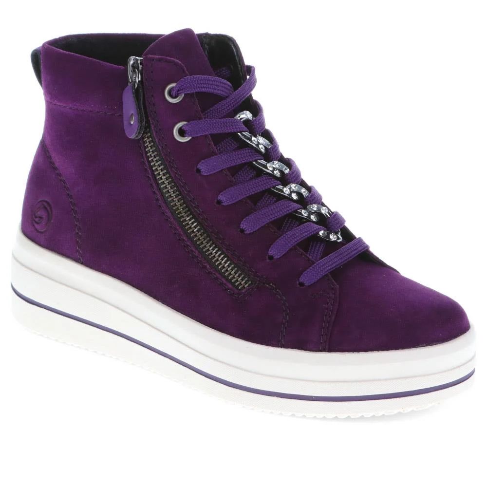 Suede Dual-Fastening Trainers - DRS40501 / 325 666 - Purple