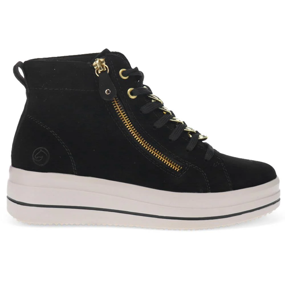 Suede Dual-Fastening Trainers - DRS40501 / 325 666 - Black - Image 2