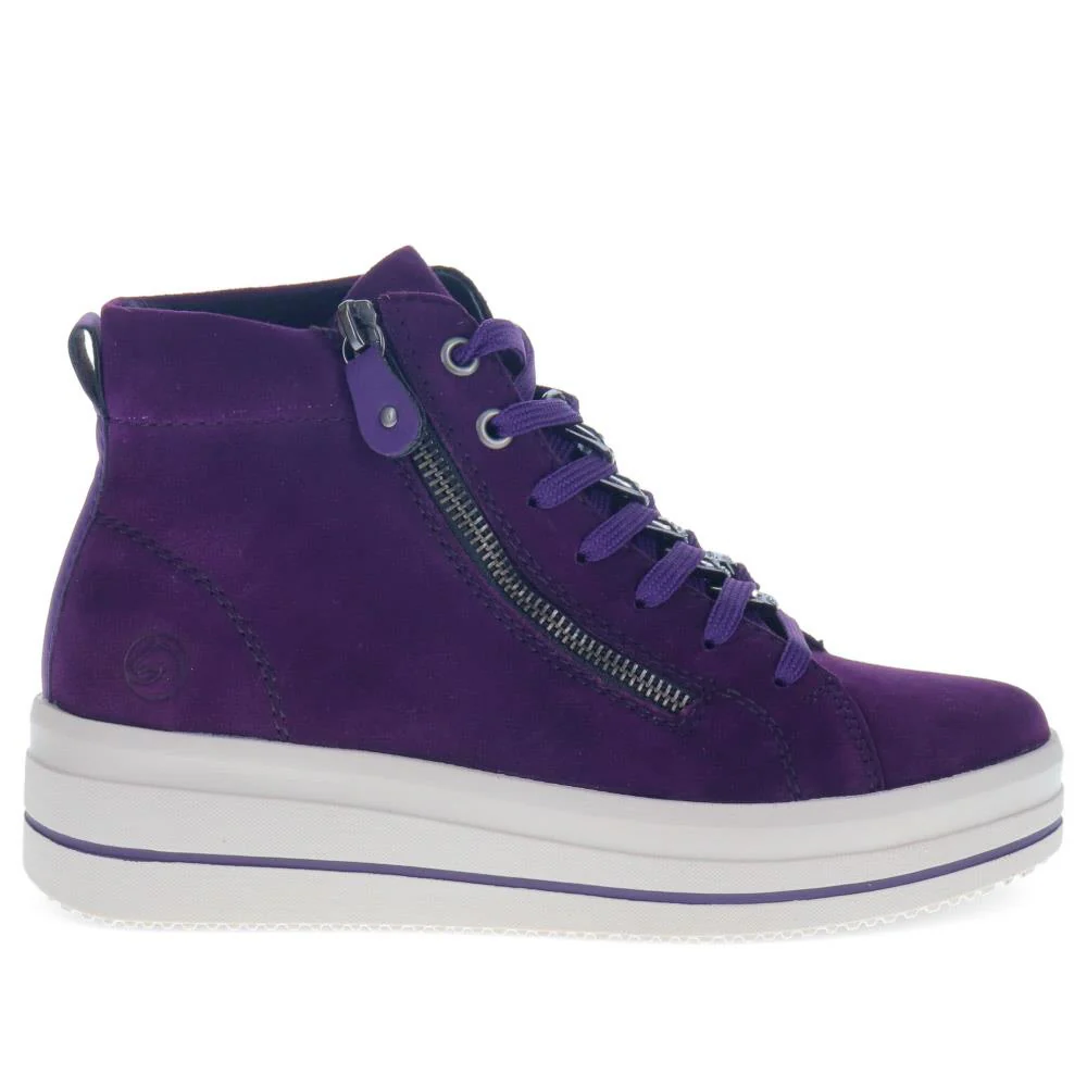 Suede Dual-Fastening Trainers - DRS40501 / 325 666 - Purple - Image 2