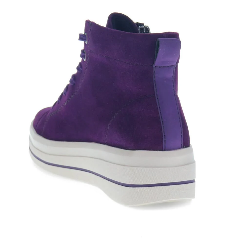 Suede Dual-Fastening Trainers - DRS40501 / 325 666 - Purple - Image 3