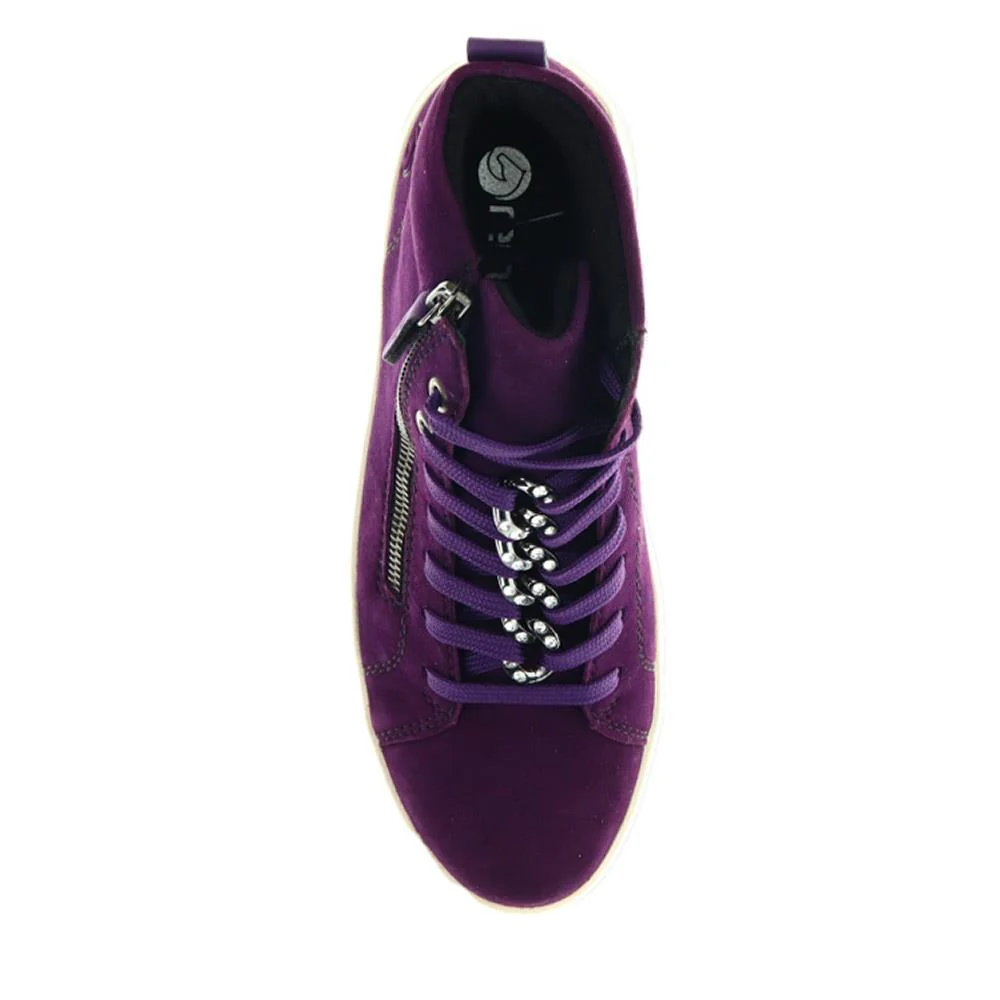 Suede Dual-Fastening Trainers - DRS40501 / 325 666 - Purple - Image 4