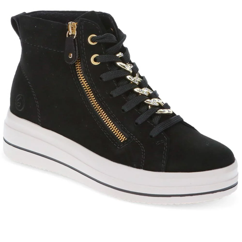 Suede Dual-Fastening Trainers - DRS40501 / 325 666 - Black