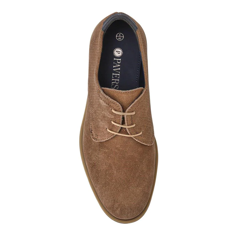 Suede Leather Lace-Up Shoes - ITAR41002 / 327 176 - Taupe - Image 5