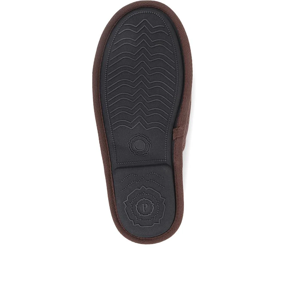 Suede Slippers - QING36023 / 322 518 - Brown - Image 5