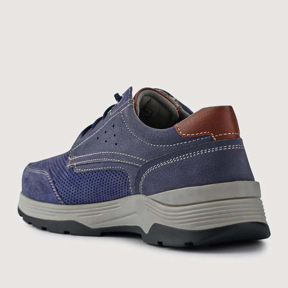 Suede Trainers - LEONARDO / 325 175 - Navy-Blue - Image 3