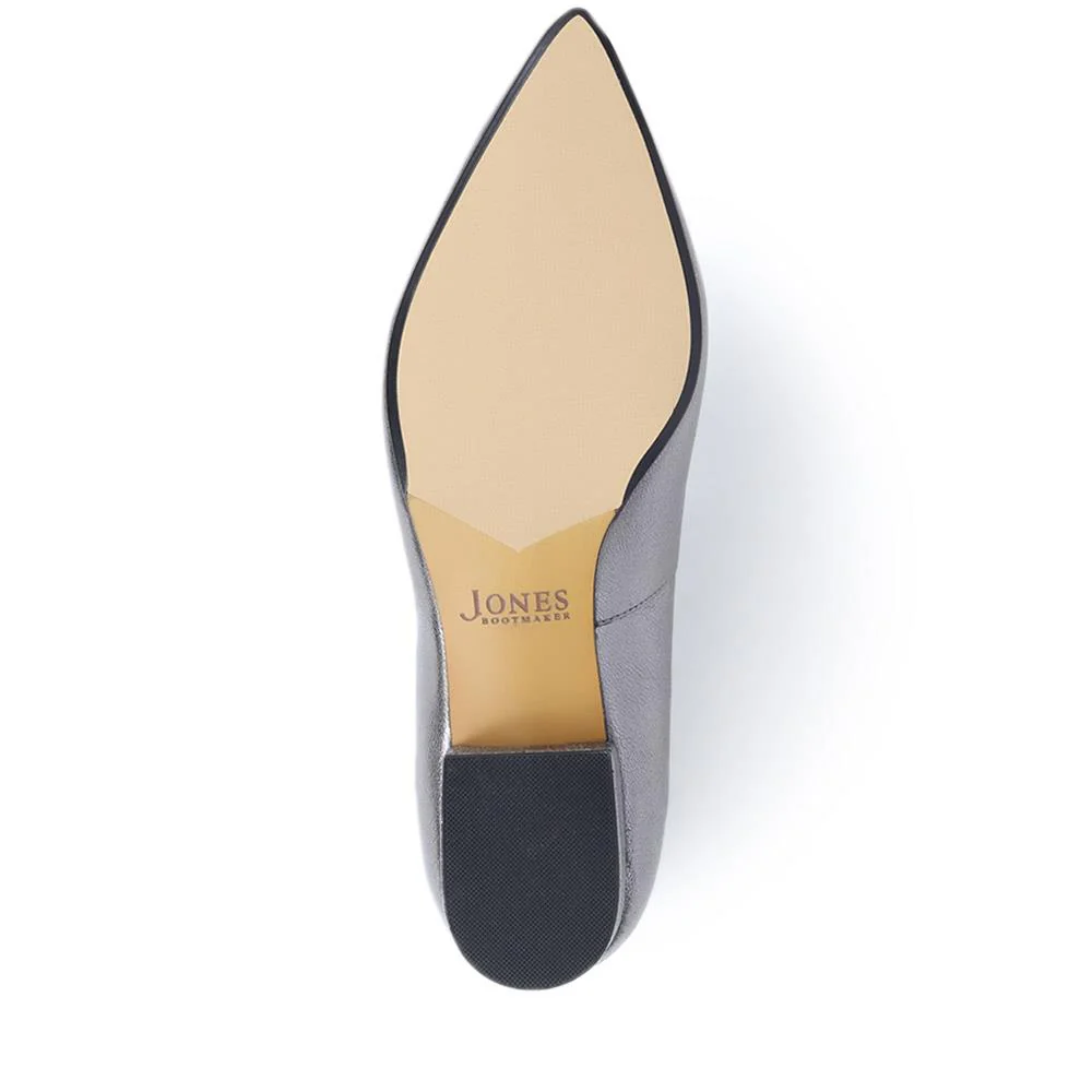 Sunstone Leather Court Shoes - SUNSTONE / 323 599 - Pewter - Image 4