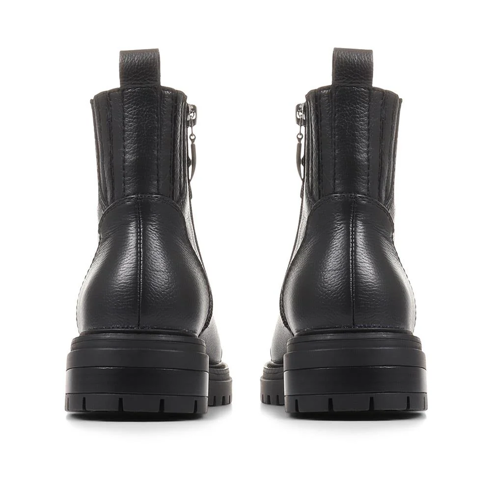 Susanna Leather Hiker Boots - SUSANNA / 322 841 - Black - Image 3