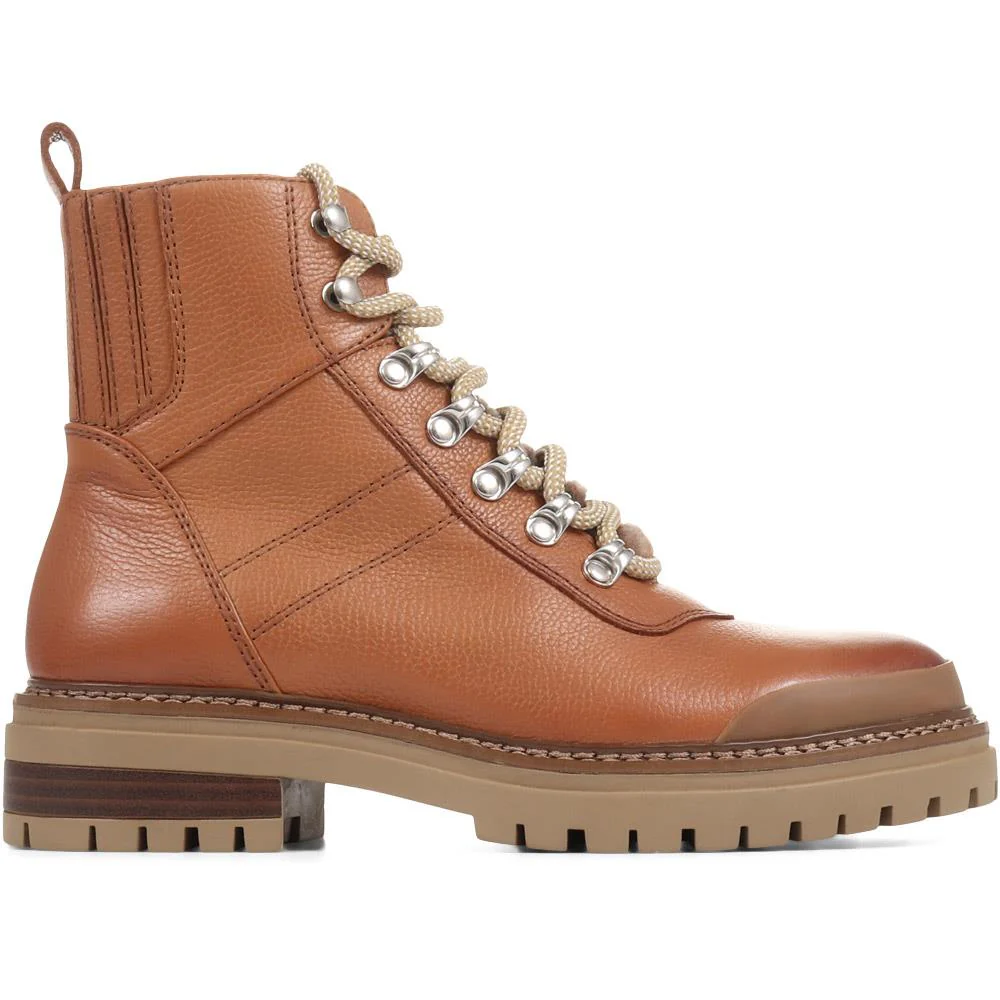 Susanna Leather Hiker Boots - SUSANNA / 322 841 - Tan - Image 2