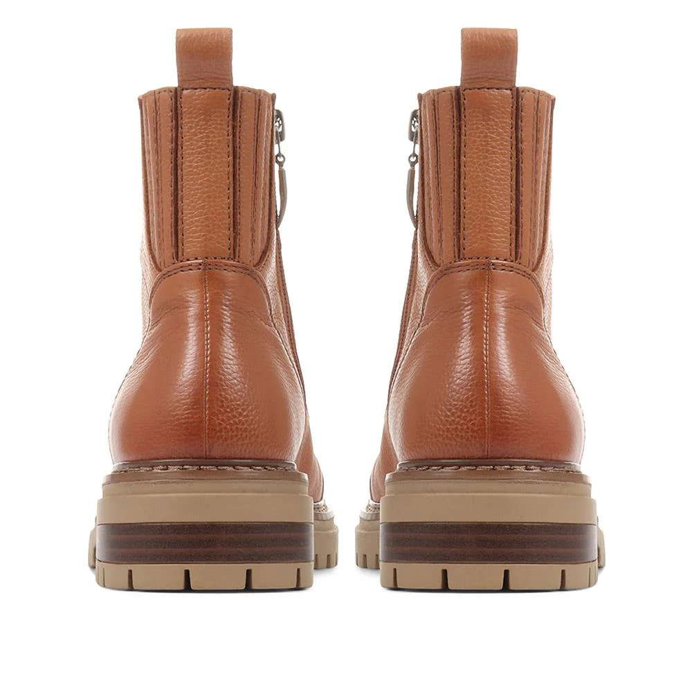 Susanna Leather Hiker Boots - SUSANNA / 322 841 - Tan - Image 3