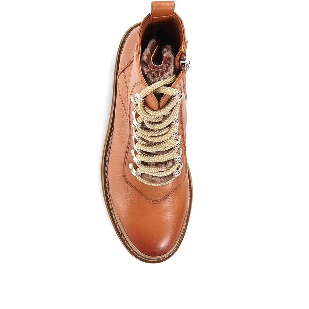 Susanna Leather Hiker Boots - SUSANNA / 322 841 - Tan - Image 4