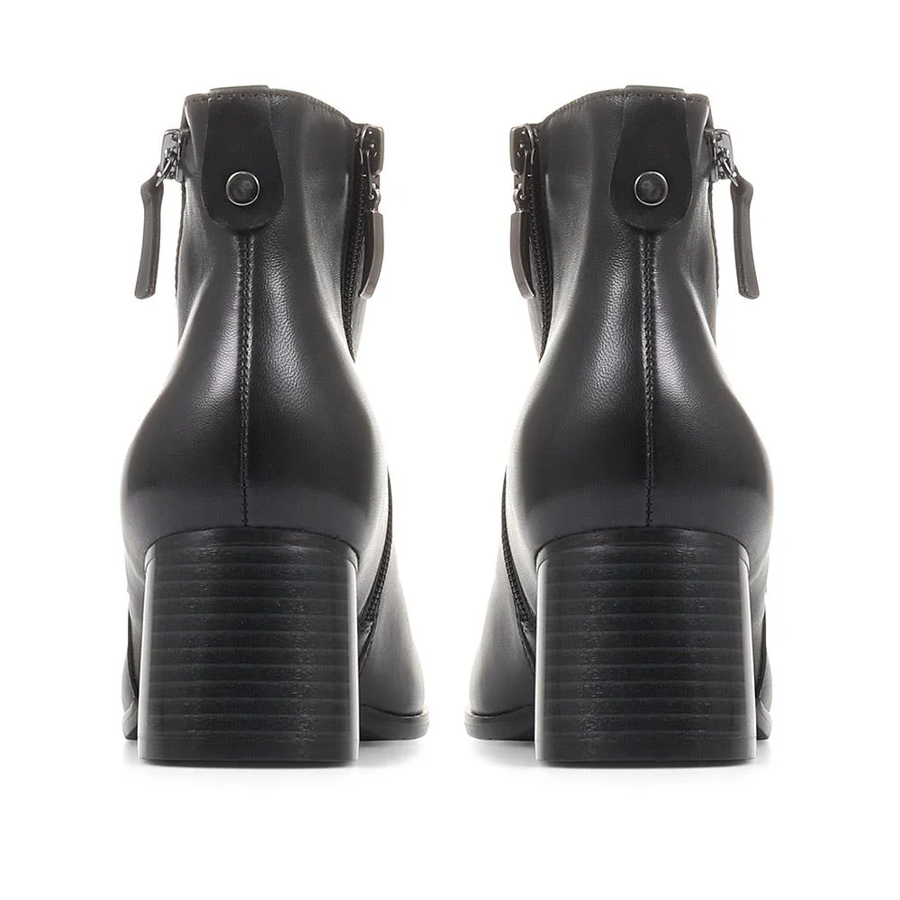 Sylvana Block Heel Ankle Boots - SYLVANA / 322 839 - Black - Image 3