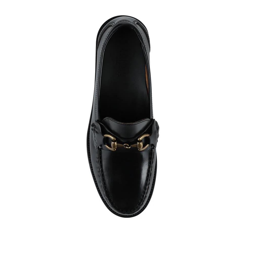 Talitha Leather Heeled Moccasins - TALITHA / 328 354 - Black - Image 4