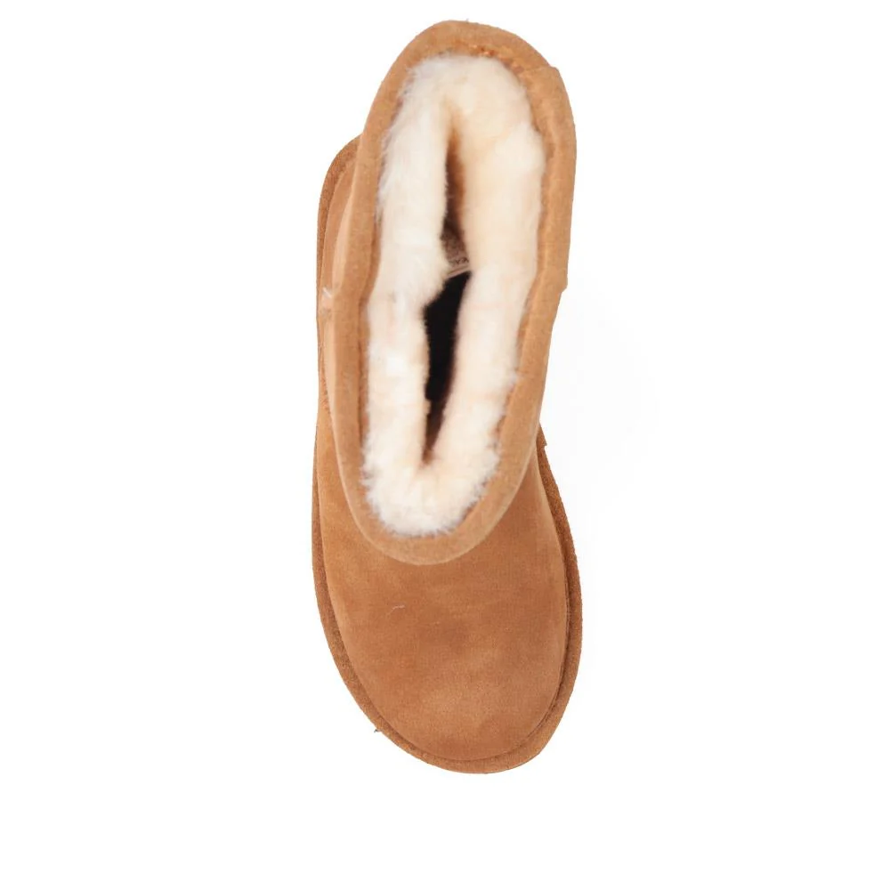 Tall Faux-Fur-Lined Ankle Boots - EDNB40038 / 326 899 - Chestnut - Image 5