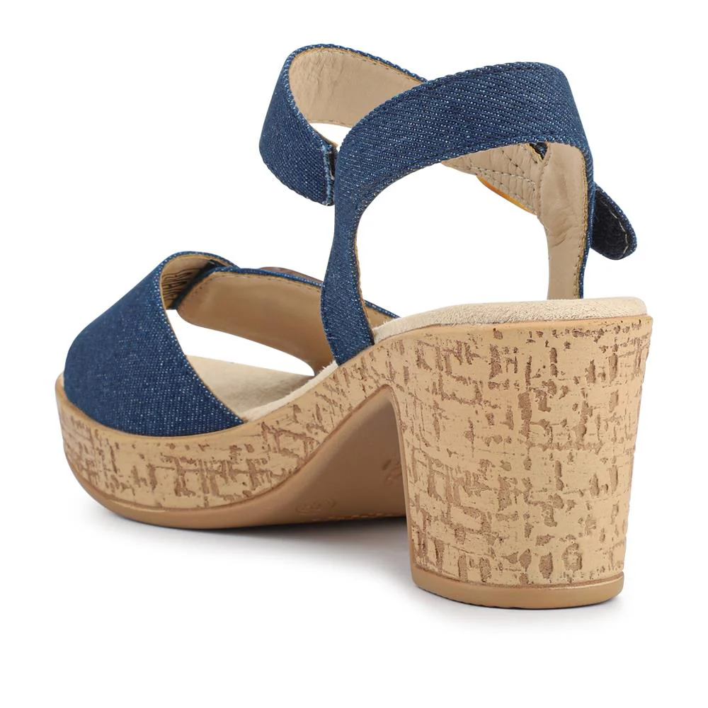 Tall-Heeled Sandals - WBINS41076 / 327 568 - Denim - Image 2
