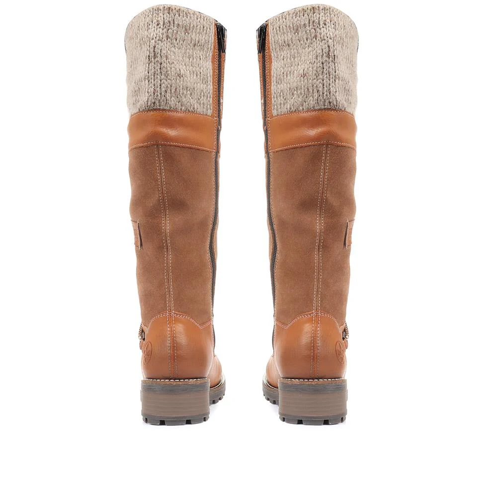 Tall Lace Up Boots - RKR34521 / 320 690 - Brown - Image 3