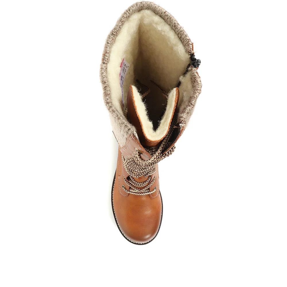 Tall Lace Up Boots - RKR34521 / 320 690 - Brown - Image 5