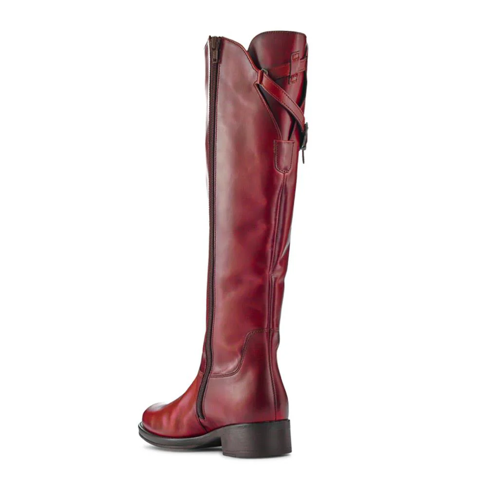 Tall Leather Long Boots - GAB40536 / 327 650 - Tan - Image 3