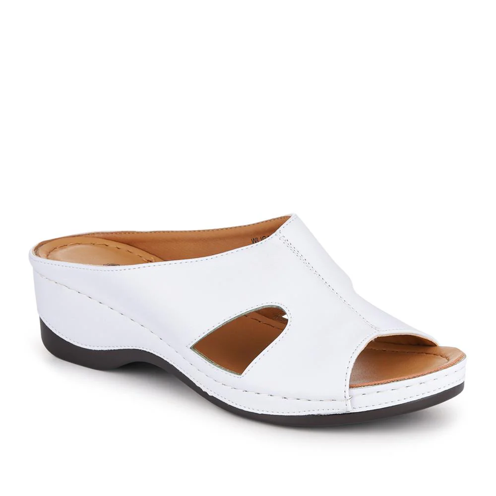 Wedge-Heeled Mules - WLIG41004 / 327 254 - White