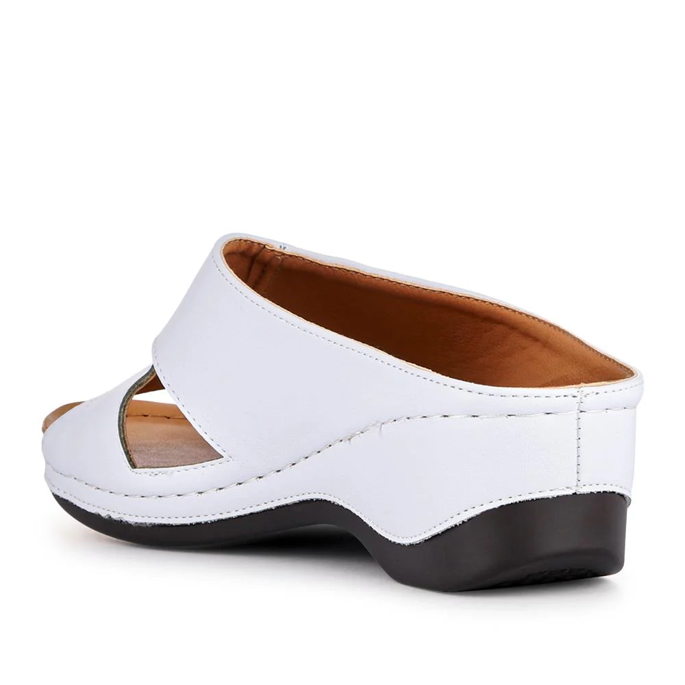 Wedge-Heeled Mules - WLIG41004 / 327 254 - White - Image 3
