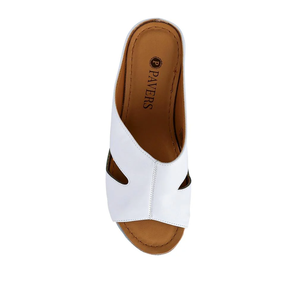 Wedge-Heeled Mules - WLIG41004 / 327 254 - White - Image 5