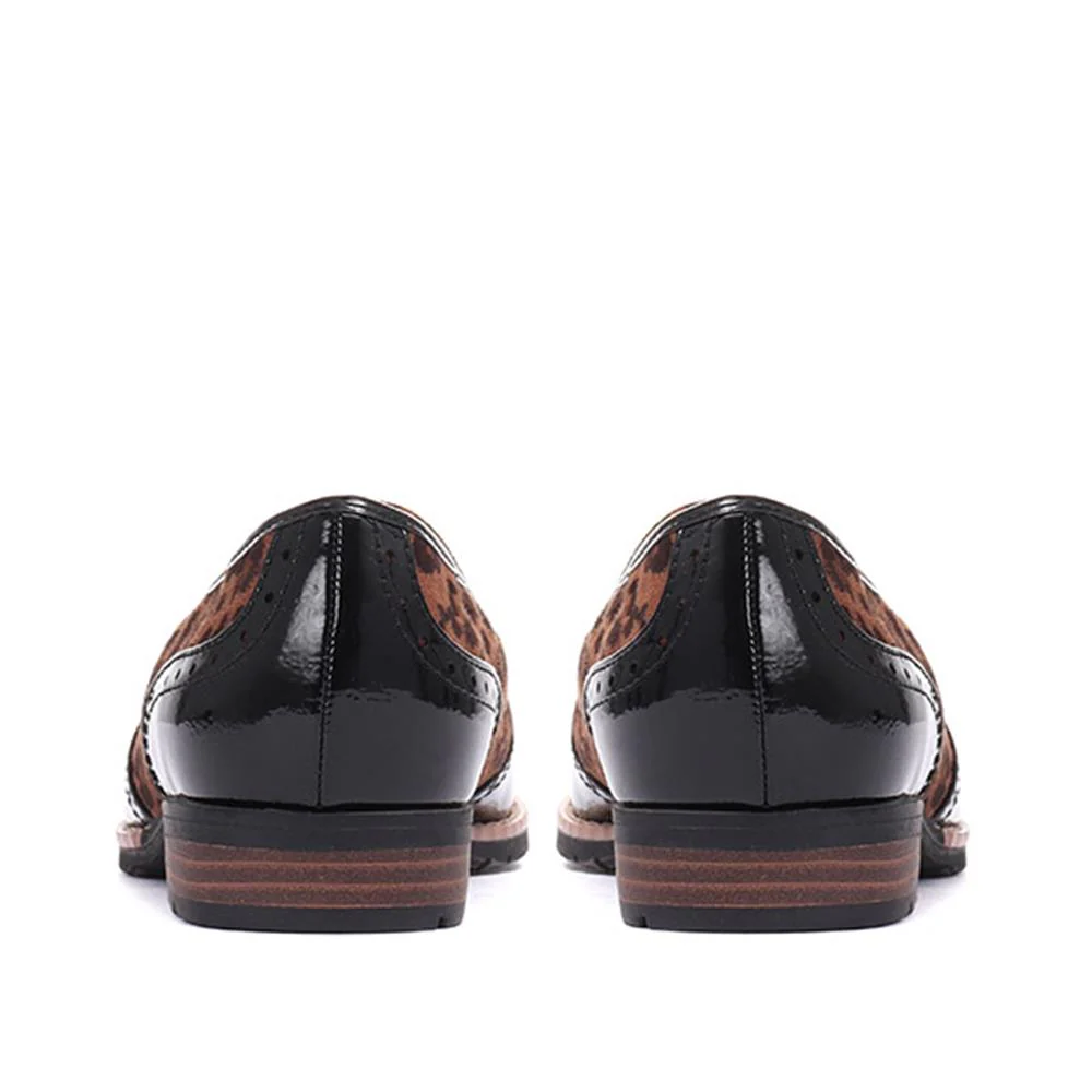 Tassel Loafers - JANSP26017 / 310 349 - Black-Leopard - Image 3