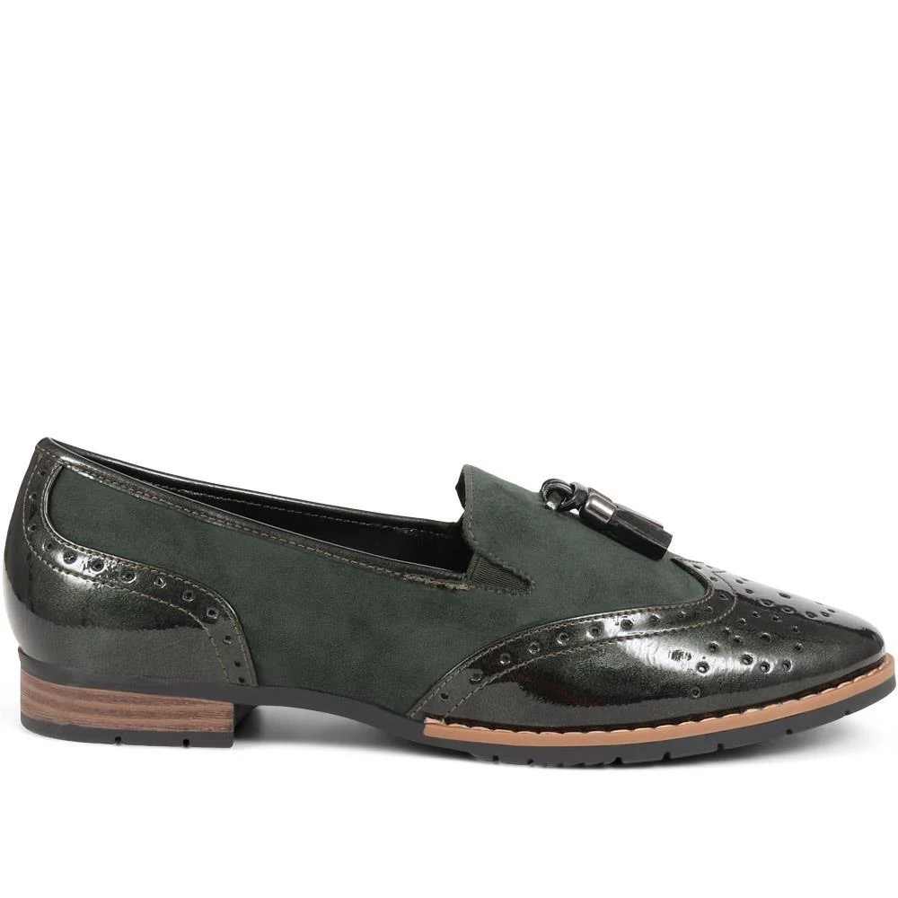 Tassel Loafers - JANSP26017 / 310 349 - Khaki - Image 2