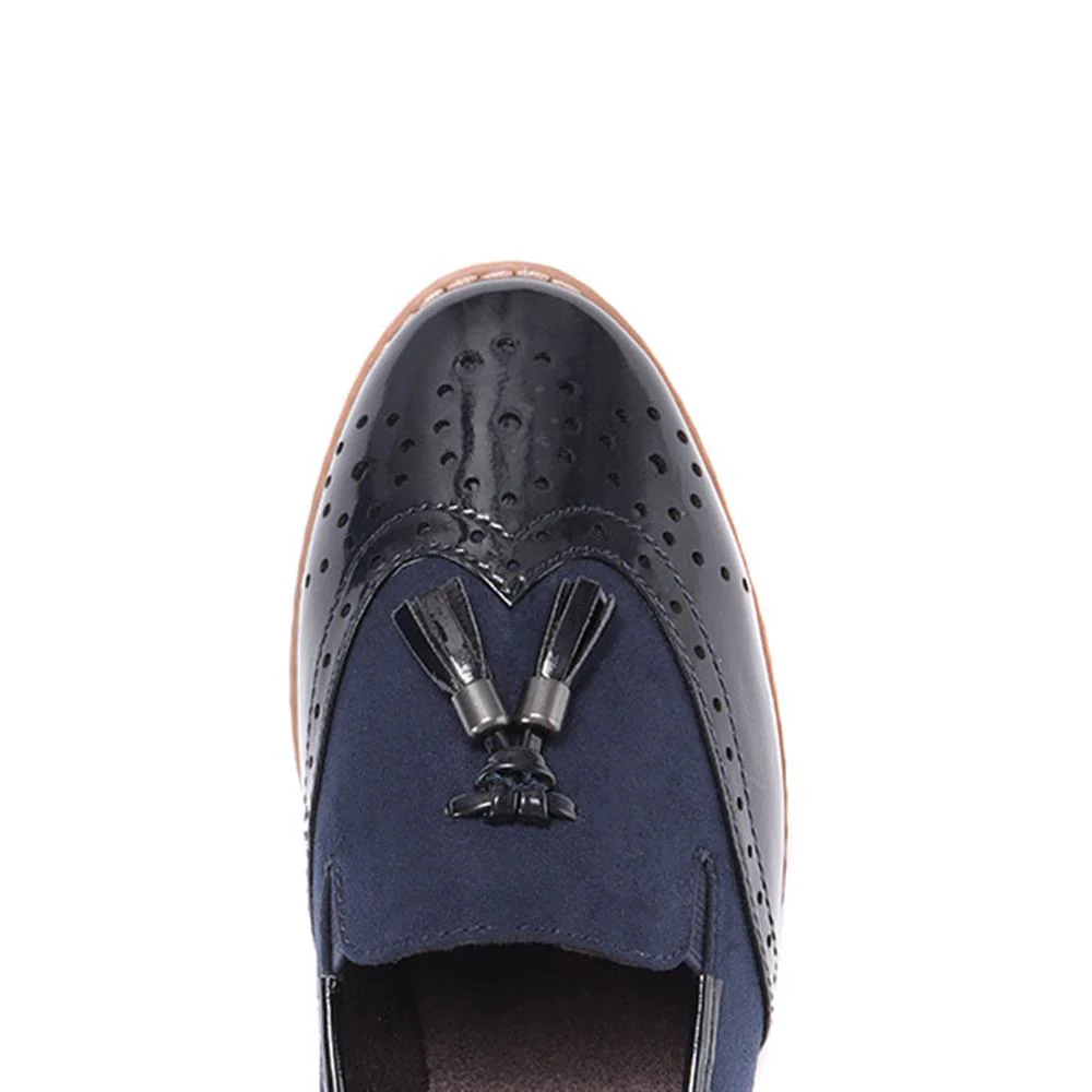 Tassel Loafers - JANSP26017 / 310 349 - Navy - Image 4