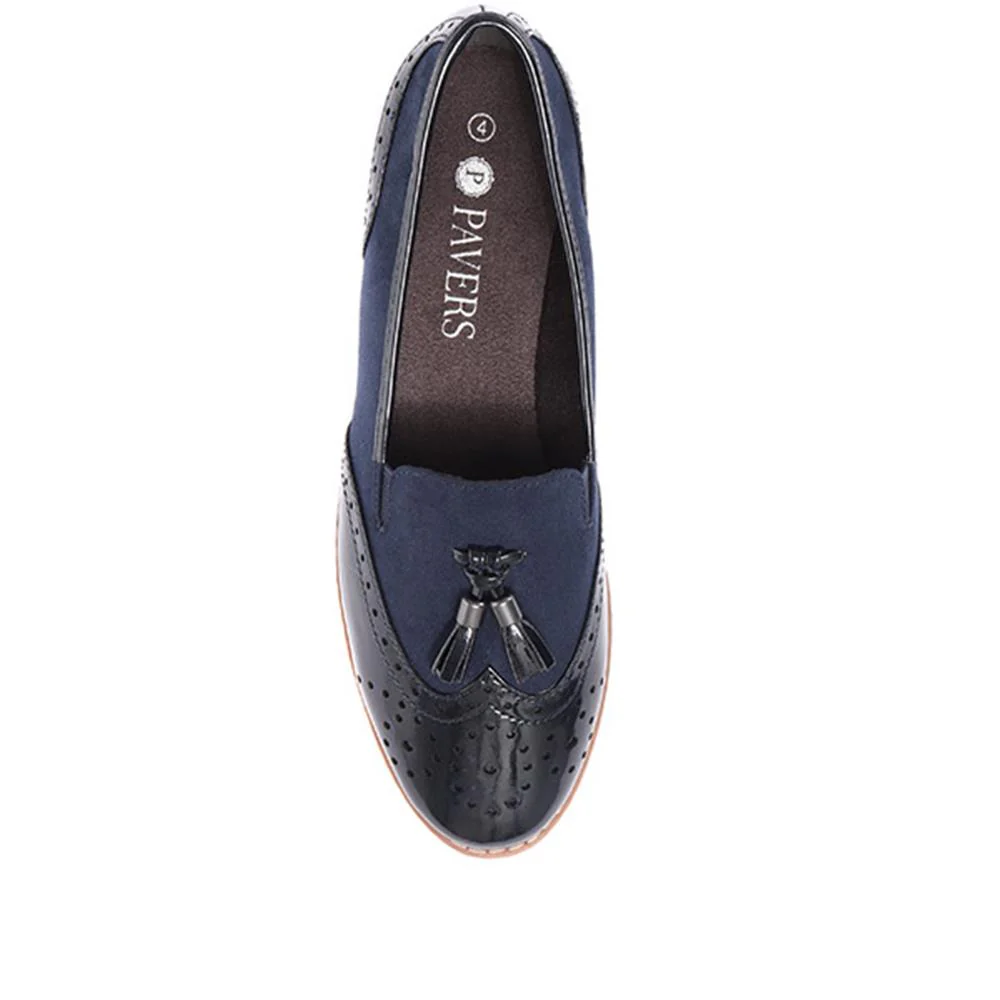 Tassel Loafers - JANSP26017 / 310 349 - Navy - Image 6