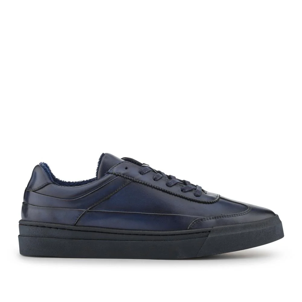 Thorne Leather Lace-Up Trainers - THORNE / 328 499 - Navy - Image 2