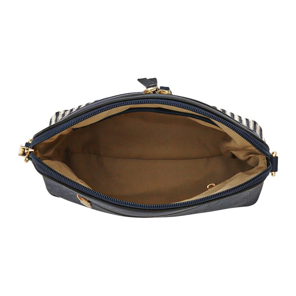 Tonal Cross-Body Bag - BELHETIA33011 / 320 073 - Navy - White - Image 4