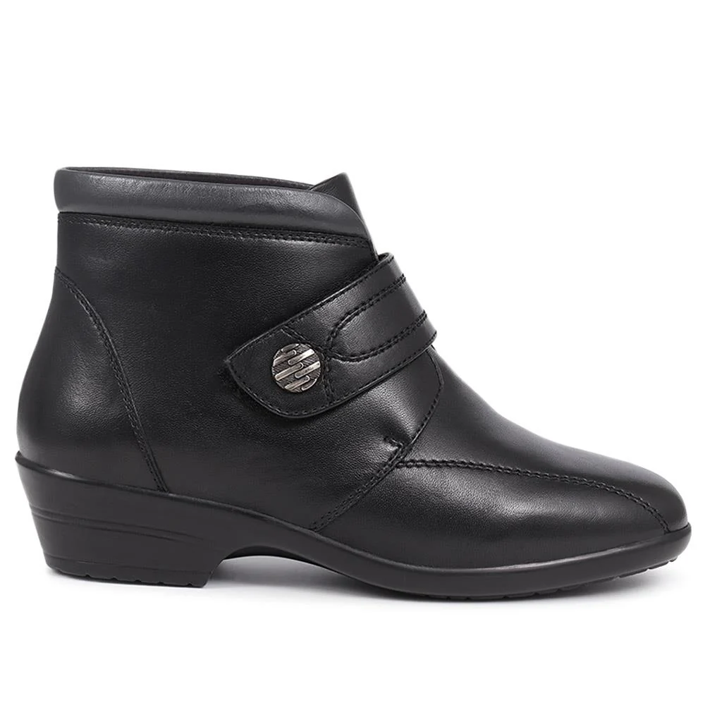 Touch-Fasten Ankle Boots - KF40001 / 326 478 - Black - Image 3