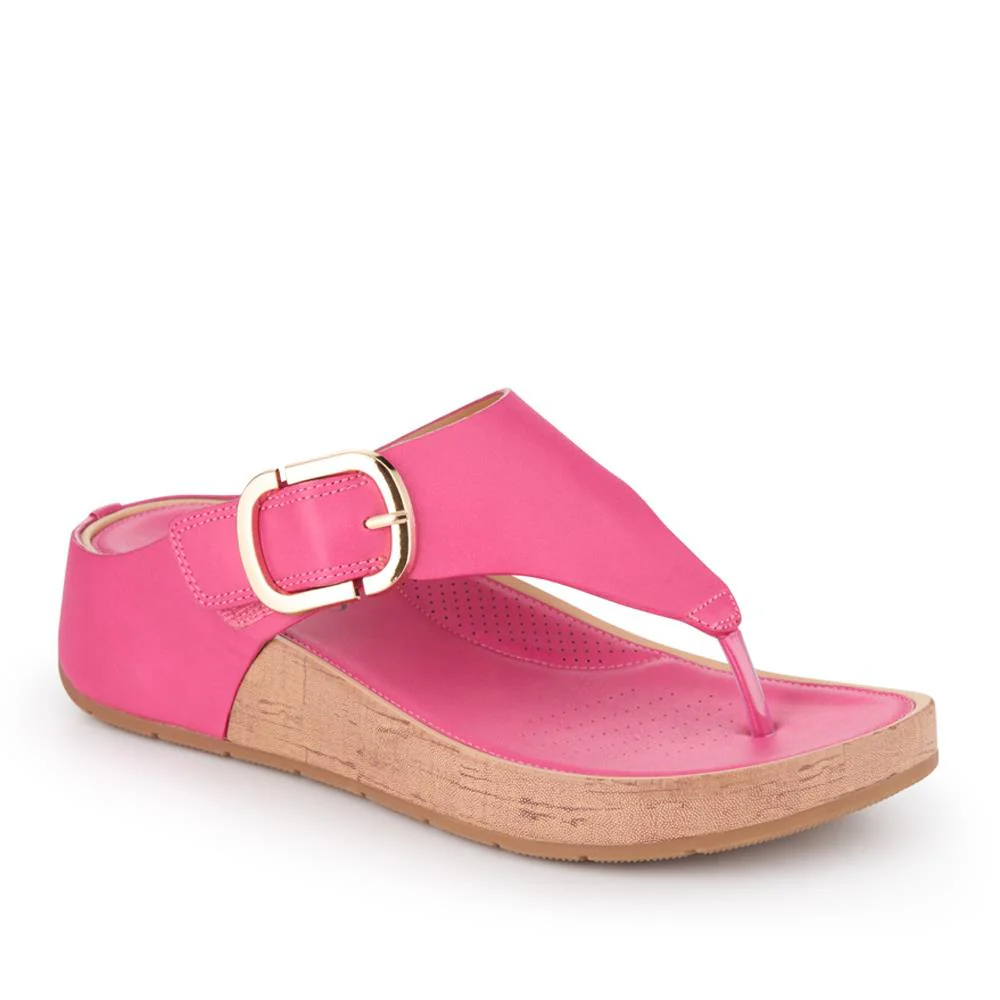 Touch Fasten Buckled Toe Post Sandals - BAIZH41063 / 327 617 - Image 3