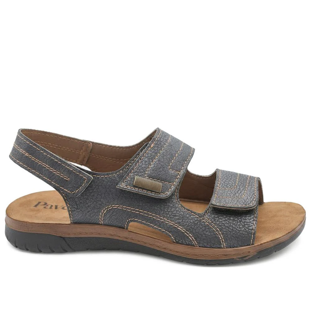 Touch Fasten Casual Sandals with Flat Heels - INB43014 / 329 216 - Blue - Image 2