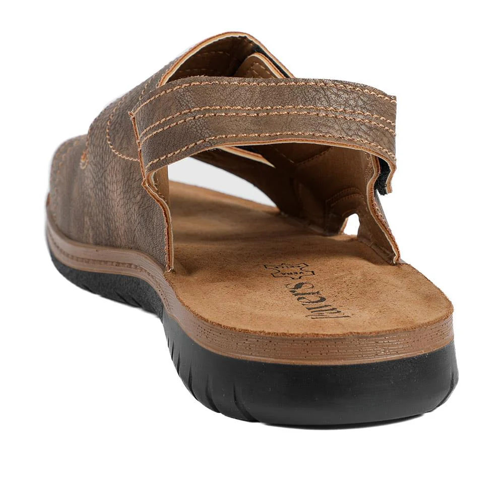 Touch Fasten Casual Sandals with Flat Heels - INB43014 / 329 216 - Brown - Image 3
