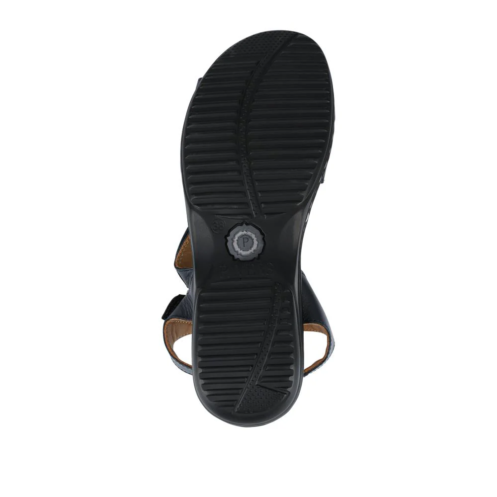 Touch-Fasten Cushioned Leather Sandals - KF41009 / 327 494 - Navy - Image 6