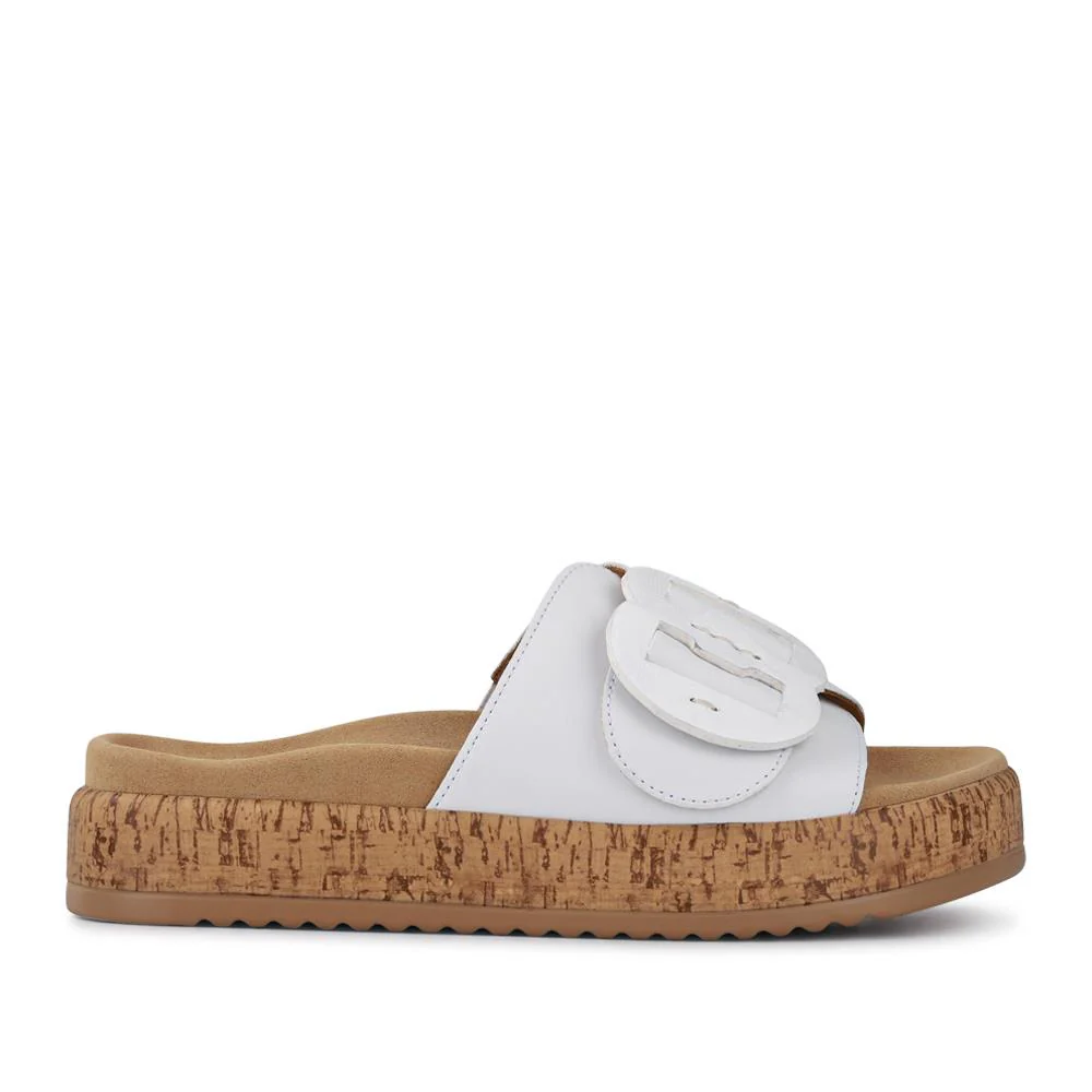 Kirby Gabor Touch Fasten Leather Mule Sandals - GAB41530 / 327 038 - White - Image 2