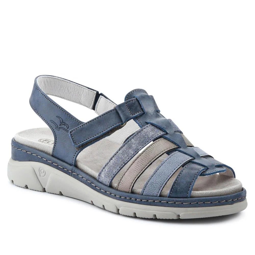 Touch-Fasten Leather Sandals - CAL39020 / 325 263 - Image 3